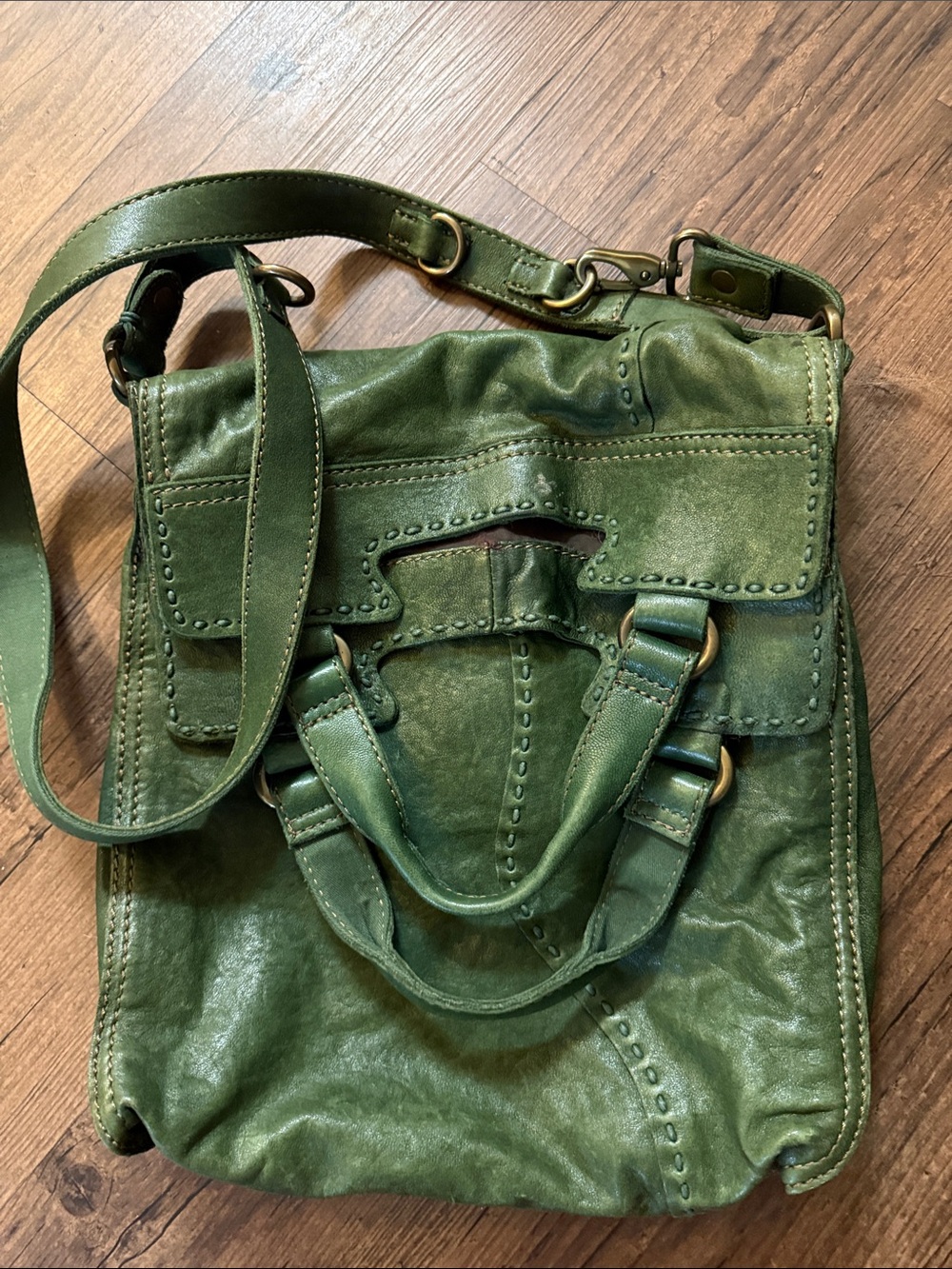 Slouchy Lucky Brand Abbey Road Fold-Over Crossbody
